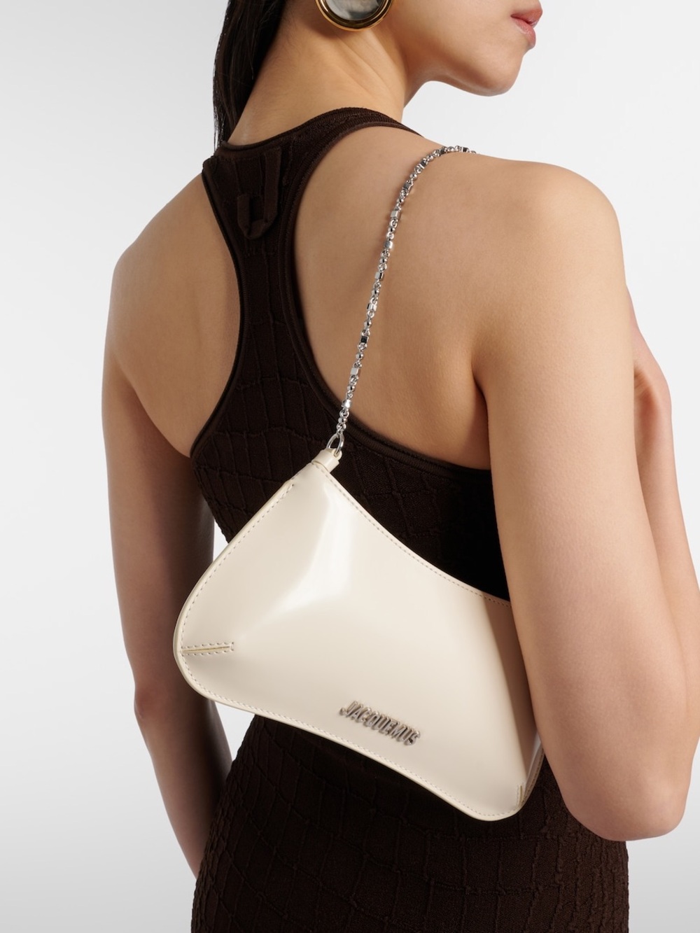 Jacquemus Off-White Chain Shoulder Bag